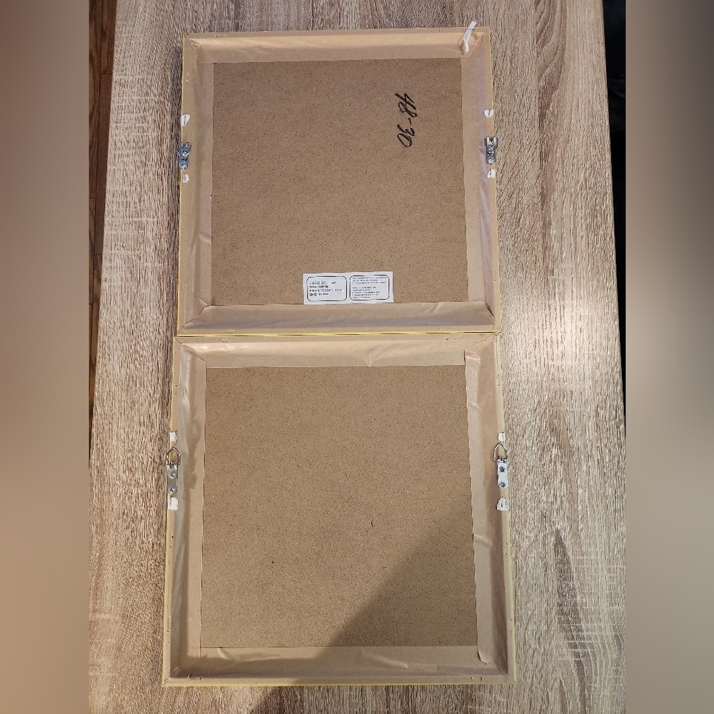 Carbon Loft Succulent Planters Diptych Floral Wood Framed Wall Hangings Set Of 2 - Picture 3 of 3